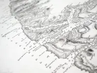 Old black and white map Hokitika Museum
